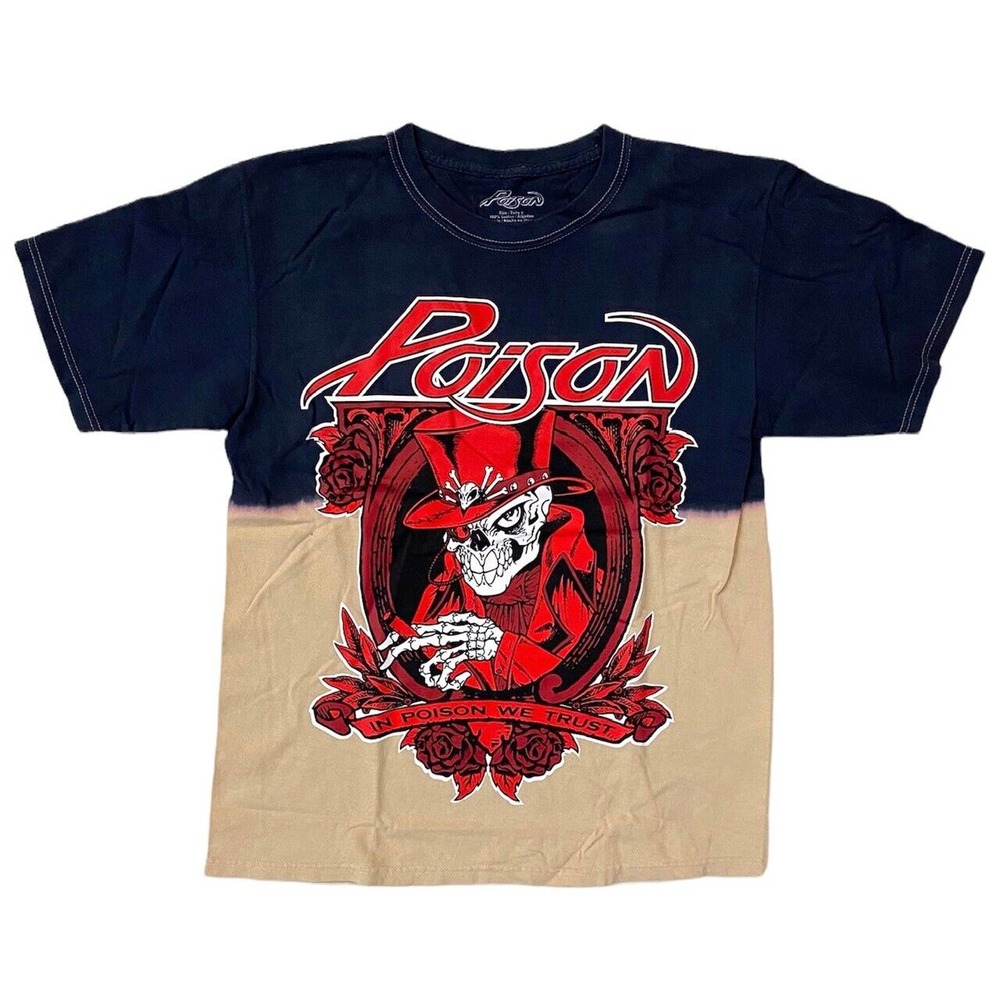 Poison Men's Officially Licensed In Poison We Trust Heavy Metal Rock Tee T-Shirt